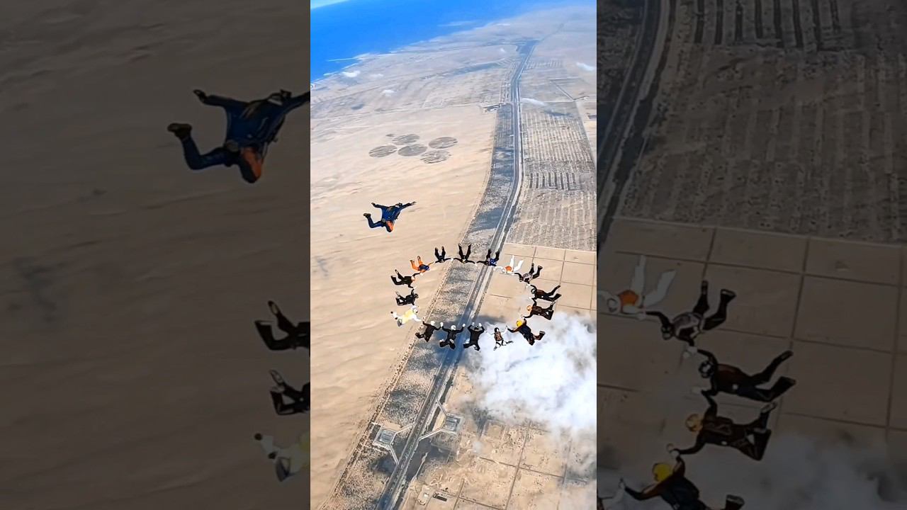 Парашютный спорт потрясающий и прекрасный | Парашютист ПРО #формация #16way смотреть онлайн