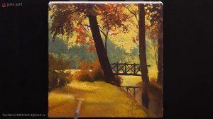 Acrylic Landscape Painting - Autumn / Easy Art / Осенний пейзаж акрилом. Уроки рисования. Живопись