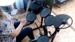 Результат на барабанах ученика с нуля за 1 месяц