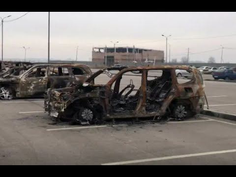 В сгоревших автомобилях на штраф-стоянке Алма-Аты до сих пор находят останки людей