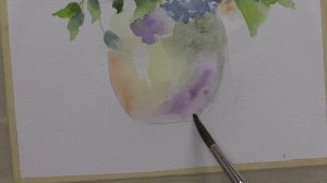 Hydrangea and Poppies vase part 5