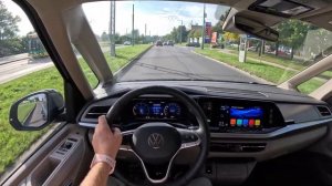 NEW Volkswagen Multivan T7 2023 [2.0 TDI 150HP] |0-100| POV Test Drive #1861 Joe Black