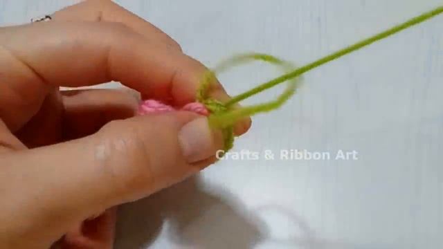 It's So Cute !! Superb Woolen Flower Making Trick Using Fork - Hand Embroidery Amazing Flower
