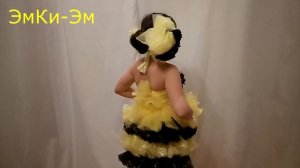 Платье из пакетов для конкурса Маскарадный костюм своими руками Юбка ТУТУ Пчёлка (Эмилия)/Из плёнки