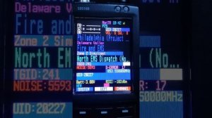Uniden SDS100 scanner monitoring Philadelphia