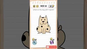 Brain Test Week 38 Where is the dog with 4 spots walkthrough