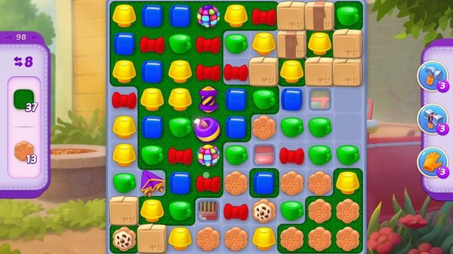 HomeScapes Level 98 no boosters (15 moves) смотреть онлайн