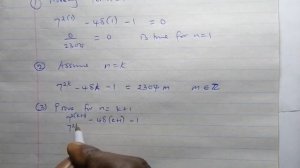 Proof By Mathematical Induction, 7^2n -48n-1 is divisible by 2304. Induction divisibility