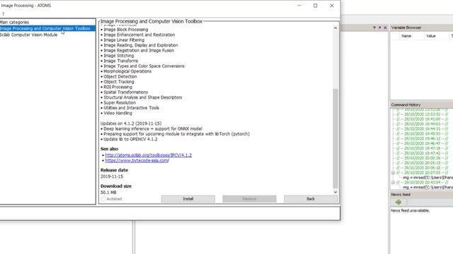 How to install Image Processing module in Scilab