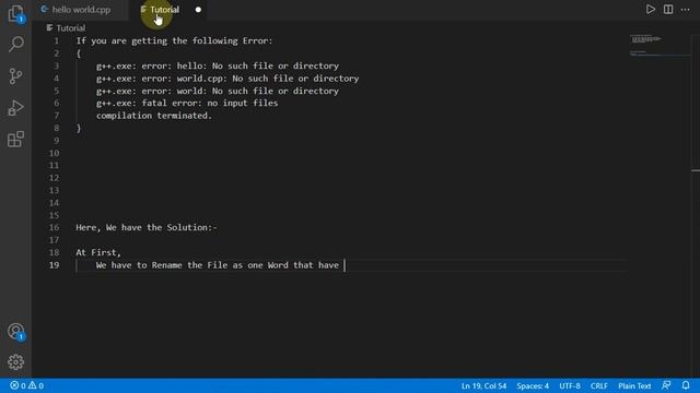 VS Code error C/C++||g++/gcc.exe: fatal error: no input files смотреть онлайн