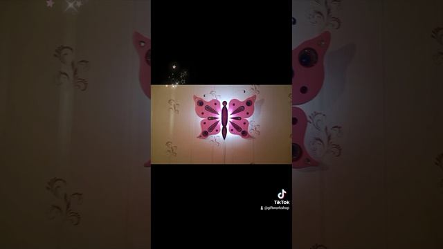 №2 Вторая бабочка из изолона. Настенный светильник бра БАБОЧКА.