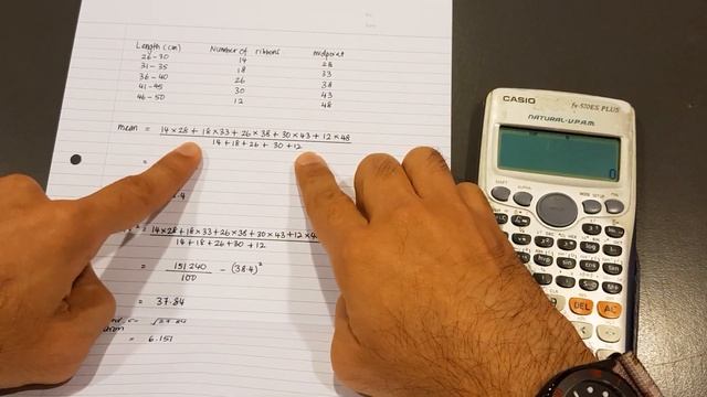 Calculating Mean, Variance and Standard Deviation Using 570 ES Plus Calculator смотреть онлайн