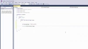 C# Tutorial - Part 3- Console.WriteLine