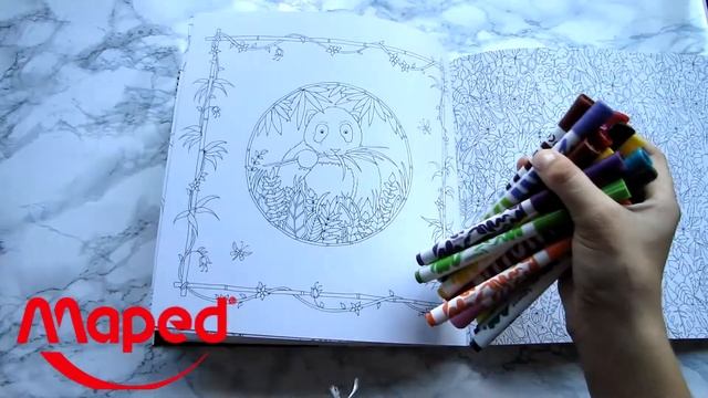 Раскраска антистресс "Удивительные Джунгли"? | Раскрашиваю панду? смотреть онлайн