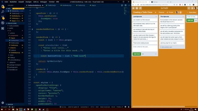 Let's Create a Trello Clone with React + Redux // Part 3 - A Reusable Component смотреть онлайн