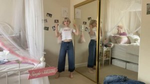 trying on all my jeans