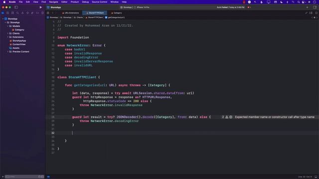 Store App in SwiftUI - Consuming JSON API - Part 1 - Display Categories