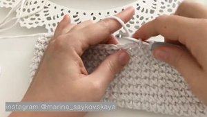 УЗОР КРЮЧКОМ «КРЕСТИКИ»