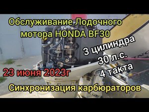 Обслуживание Лодочного мотора HONDA BF30 не учебное . просто видео.