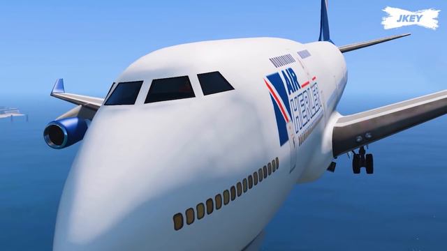 Boeing Plane Emergency Landing on the beach - GTA 5 смотреть онлайн