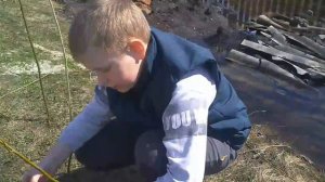 Весенний влог постройка шалаша