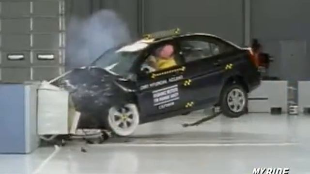 Hyundai Accent 2007 IIHS смотреть онлайн