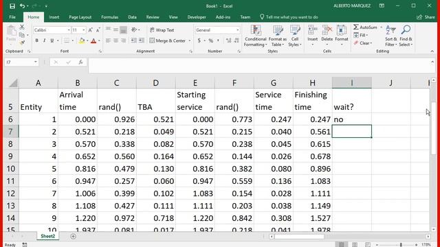 MM1 simulation in Excel смотреть онлайн