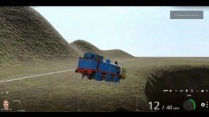 THOMAS DOWN THE HILL! - THOMAS DISASTER RIDE! - THOMAS AND FRIENDS - TRAINZ RAILROAD SIMULATOR