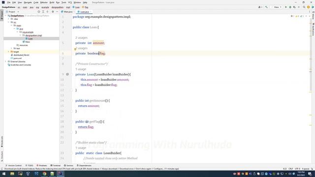 Java builder design pattern with example | Java Programming