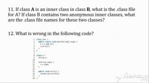 Java questions: Object and class