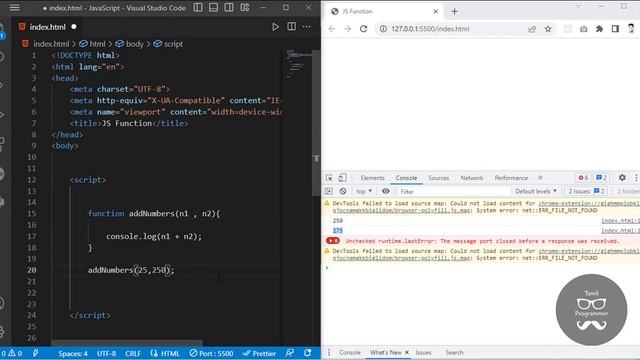 Arrow function JavaScript | Tutorial in Tamil | Tamil Programmer