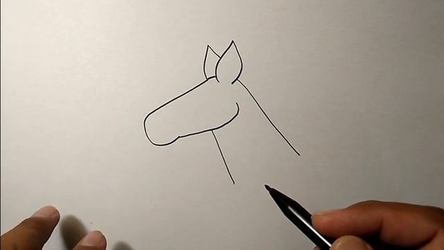 How to draw a horse head easy to follow смотреть онлайн