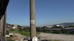 От станции Тоннельная до станции Новороссийск из окна электропоезда ЭД9М-1008