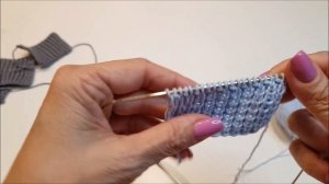 Резинка 1х1 скрещенными петлями