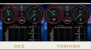 Сравнение SSD  Toshiba (Apple) против OCZ