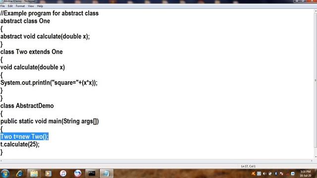 Abstract Class Example in java || JAVA in Telugu Lecture-38 смотреть онлайн