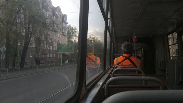 Трамвай, маршрут №61 (временная трасса) ЛВС-86К б.5050 (15.05.2021) Санкт-Петербург