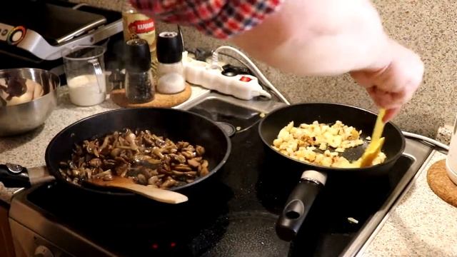 Жульен по-Русски из шампиньонов и картошки смотреть онлайн