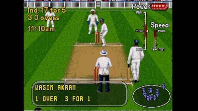 Brian Lara Cricket 96 | Sega Genesis | Bowl out Trick | Wasim Akram Hat Trick | ALLSTARGAMER