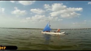 Байдарка Ладья под парусом ч1