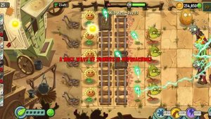 PvZ 2: Wild West Day 23 (Don't lose more than 2 plants / Don't let the zombies trample the flowers)