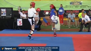 ME cad jun 2015 WAKO   San Sebastian   KL kadet  50kg Zhavoronok RUS vs Gumanová SVK