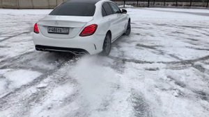 Зимний дрифт на Мерседесе // Winter Drive Mercedes-Benz С180 Sport