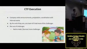 NolaCon 2018 115 Gamifying Developer Education with CTFs John Sonnenschein Max Feldman