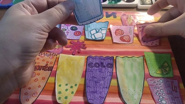 БУМАЖНАЯ ЕДА! КОКТЕЙЛИ! ????? #бумажныекуклы #рисуемсами  #бумажнаяеда #едаялюблютебя