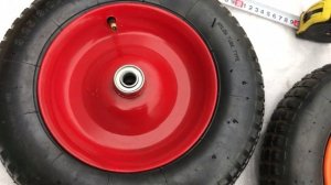 Колесо надувное 350-360 мм для садовых тачек и прочих тележек