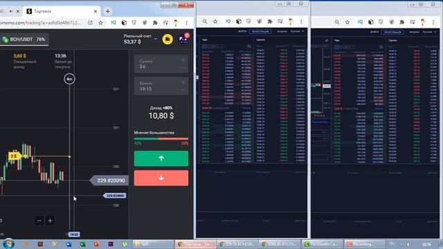 Стакан цен на Бинарных опционах | Обучение по стакану | Как работать на BHC/USD на Binomo и Binariu смотреть онлайн