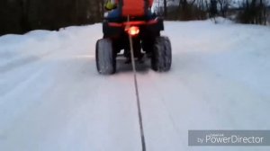 Снежные гонки на квадрике kayo bull 150