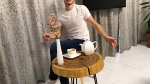 Журнальный столик из спила дуба/ Эпоксидная смола/ Ручная работа