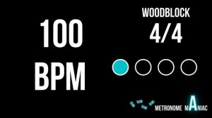 Metronome 100 BPM 4/4 - Woodblock